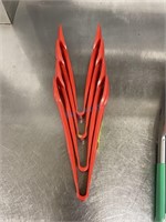 LOT OF RED SERVING TONGS