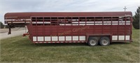Kiefer Built Stockman 7x24 livestock trailer,