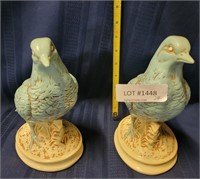 2 CERAMIC DOVE FIGURINES