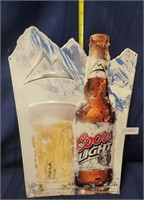 SINGLE SIDED TIN COORS LIGHT SIGN