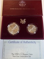 S - 1992 US OLYMPIC 2 COIN UNCIRCULATED SET (3)
