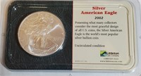 S - 2002 SILVER AMERICAN EAGLE COIN (10)