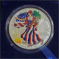 SILVER 2007 COLORIZED WALKING LIBERTY COIN (12)