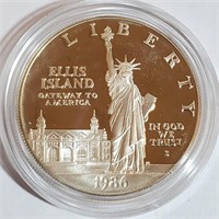 S - 1986 ELLIS ISLAND SILVER DOLLAR COIN (21)