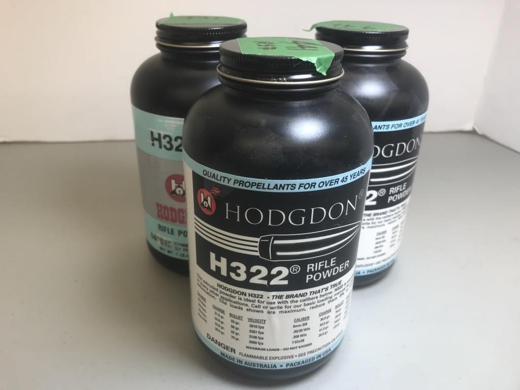 Hodgdon H322 (Benchrest) Smokeless Rifle Powder | Ukrainetz Auction