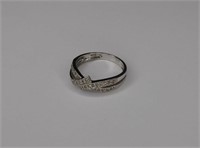 14k White Gold & Diamonds Lady Ring
