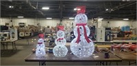 3-Piece Illuminated Snowman Family **Has Small
