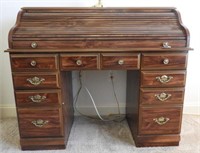 Lot #3521 - Contemporary Pine roll top desk