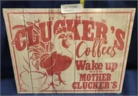 NEW METAL MOHTER CLUCHER'S COFFEE SIGN
