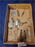 FLAT BOX OF ASSORTED ADV. BOTTLE OPENERS