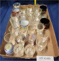 APPROX. 30 ASSORTED SHOT GLASSES