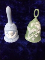 Two Lovely Ceramic Hand Bells