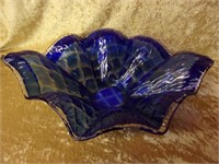 Gorgeous Cobalt Blue Blenko (?) Centerpiece Bowl