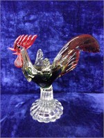 Amazing and Colorful Large Mouth Blown Art Glass
