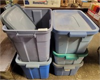 4 USED TOTES WITH LIDS