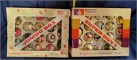 2 BOXES OF SHINY BRITE-WOOLWORTH ORNAMENTS