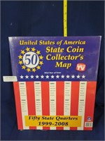 NEW U.S. STATE QUARTERS COLLECTOR MAP