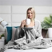 Ultra Soft Nestl Throw Blanket Light Grey