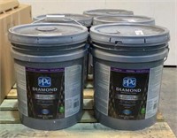 (5) PPG 4.84Gal Buckets of Paint & Primer