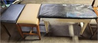 3 PADDED DRESSING TABLE SEATS/BENCH