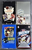 Four Vintage NHL Hockey Trading Card Boxes