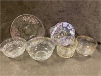 Sterling Etched Platter serving bowls & others