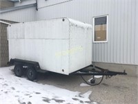 White Tandem Axle Storage Trailer - 12 x 6 x 6