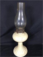 Painted Antique Oil Lamp