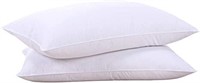 Set of 2 Standard Down Pillows, White