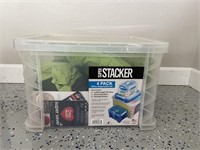 Clear Bin of Craft Projects & Items