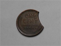 US Wheat Penny Struck Off Error One Cent Coin