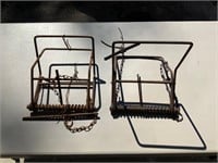 2 Large Coil Spring Wire Traps