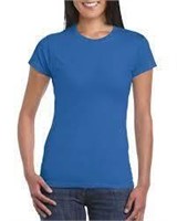 Gildan Ladies Plain Blue T-shirts, 2 pcs