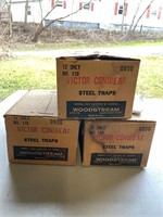 Three Sealed Boxes of 36 Victor Conibear Steel