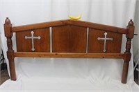 Antique King Size Religious Head Board