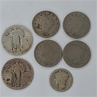Silver Coins - Liberty V Nickles, Standing &