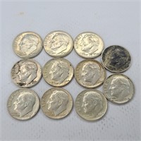 11 - Silver US Dimes