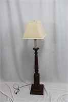 Vintage 51" Wood Base Floor Lamp