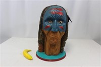 Hand Carved Native American Head