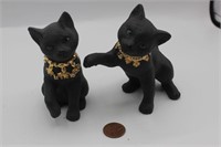 Lenox Bejeweled Black Cat Figurines