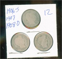 (3) Barber Dimes - Various Dates - See pics