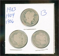 (3) Barber Dimes - Various Dates - See pics