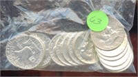 $7.00 Franklin Halves Brilliant Uncirculated BU