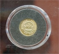 Monarch Preciouis Metals .9999 Gold 1 Gram Round