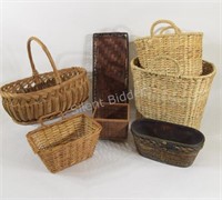 Assortment of Baskets - Various Shapes & Sizes