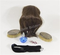 Sterling Silver Dry Brushes, Human Hair Wig