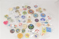 Collector Advertisement Label & Hat Pins