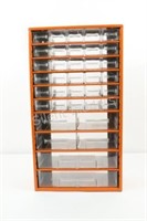 22" Metal Compartment Storage Container w Drawers