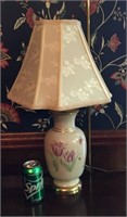 LAMP DECORATED FLORALS & BUTTERFLY