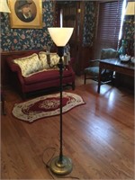 Multi Scoket  Floor Lamp With Milk Glass Shade